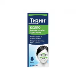 Тизин Ксило капли назальные 0,05% по 10 мл во флаконе 1 шт.